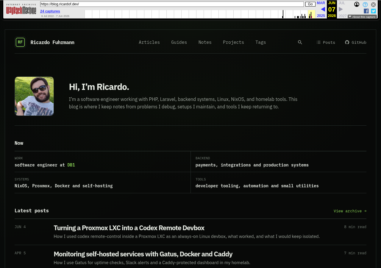 Blog screenshot from mid 2026 — Astro with Graphite Cyan theme